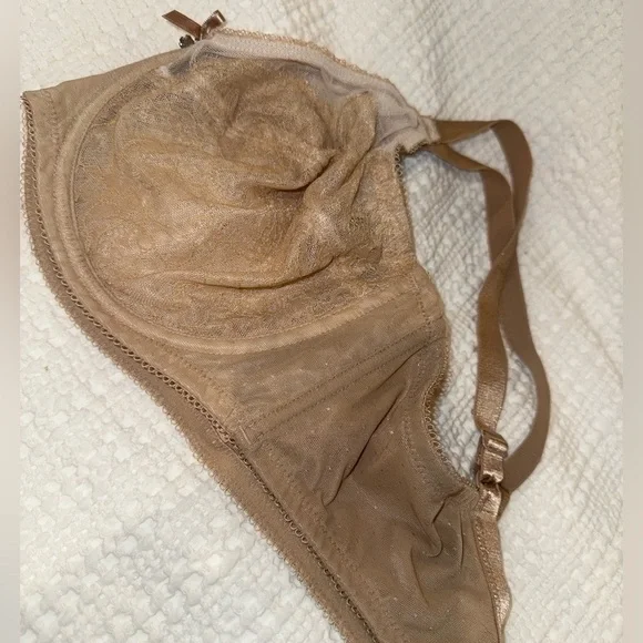 Wacoal Retro Chic 40D Full Coverage Chantilly Lace in Toast unlined underwire - Picture 9 of 15